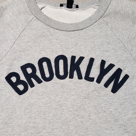 J Crew Brooklyn Grey Long Sleeve Sweatshirt Woman's Size Small 100% Cotton - Picture 8 of 11